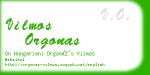 vilmos orgonas business card